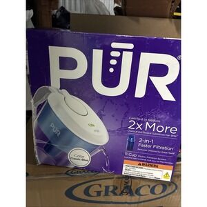 PUR 11 Cup Water Filter Pitcher Blue White NSF Certified 2 in 1 Filtration New